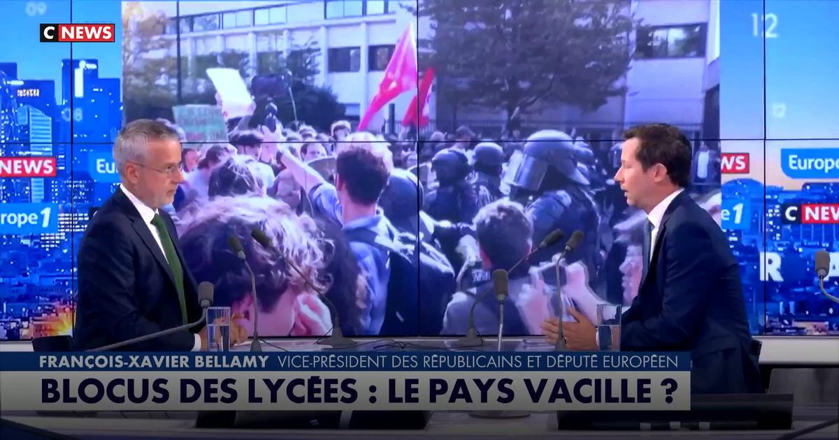 Blocage des lycées: LFI organise «la répétition générale du chaos qu’elle cherche à organiser en France», fustige François-Xavier Bellamy