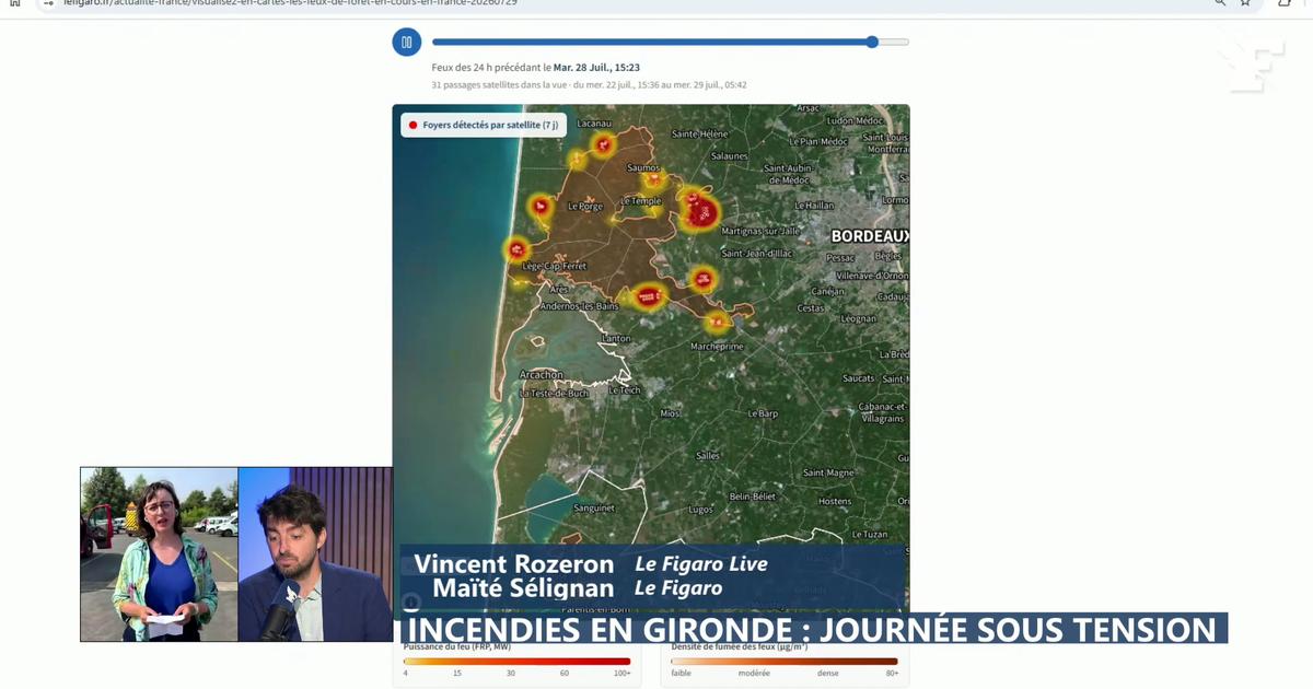 «Des reprises de feu autour d'Arès, au Temple et au camp militaire de Souge sont surveillées», déclare notre envoyée spéciale Maïté Sélignan
