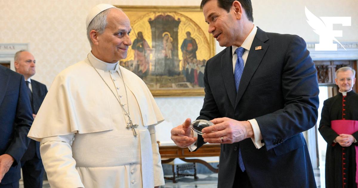 Les images de la rencontre du pape Léon et du secrétaire Marc Rubio au Vatican
