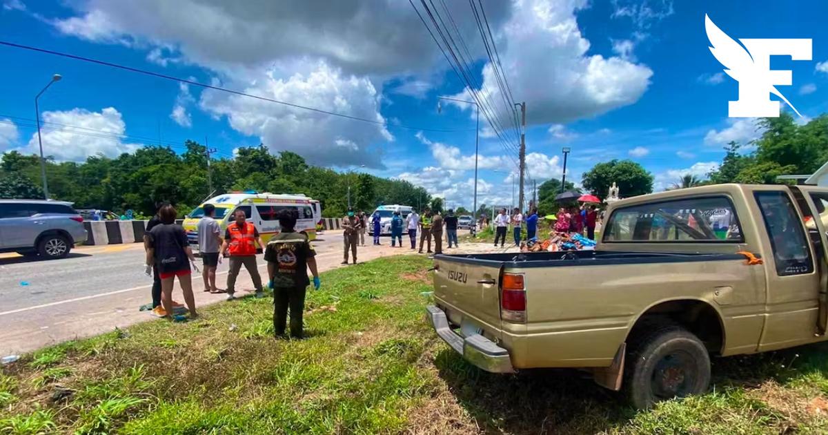 Les images du terrible accident qui a coûté la vie à 10 bouddhistes en Thaïlande