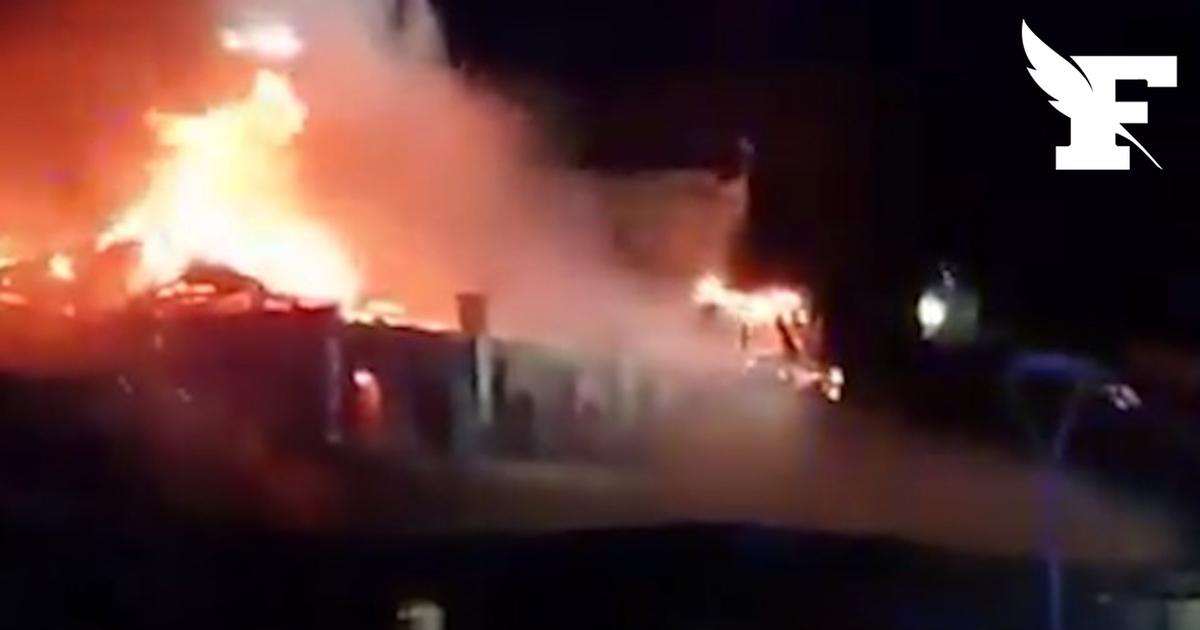 Evian-les-Bains: les images d’un incendie impressionnant en plein cœur de la ville