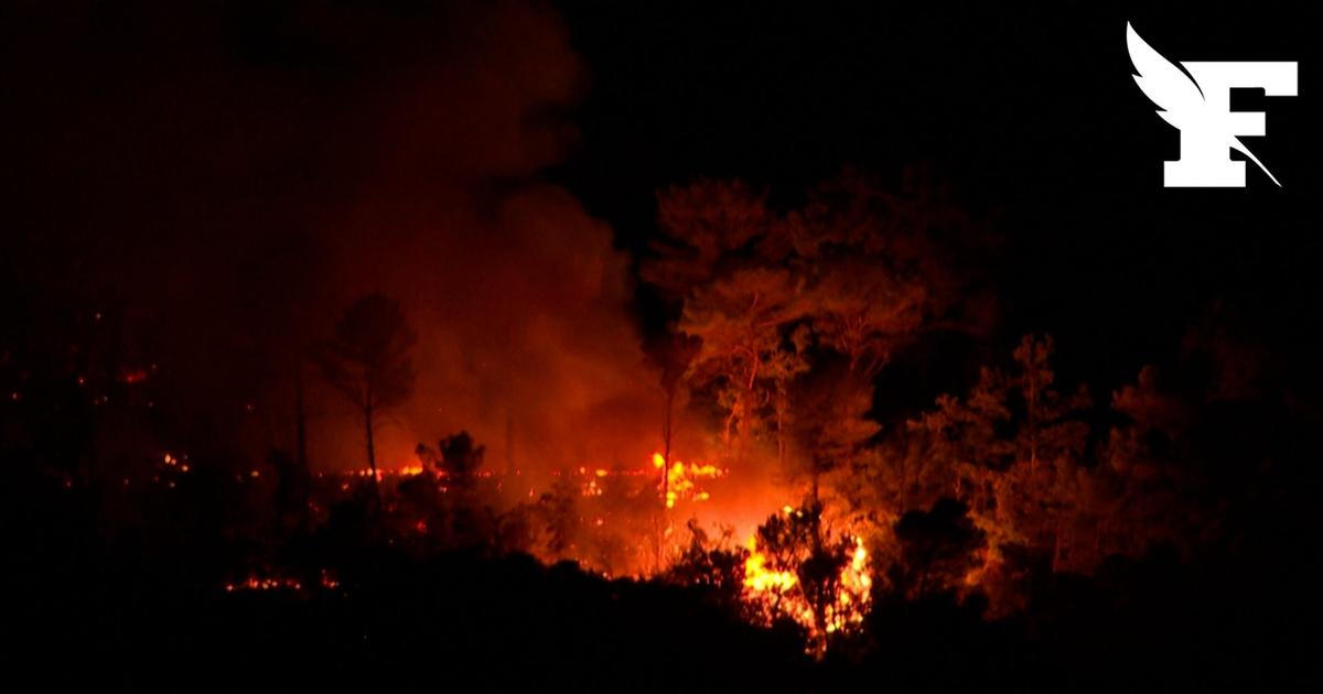 2.500 hectares brûlés, 400 personnes évacuées : les images du terrible incendie qui parcourt le Var
