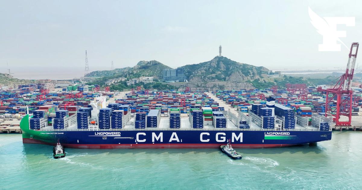 400 mètres de long, 75 mètres de haut… CMA CGM réceptionne le «Notre Dame», le plus grand porte-conteneurs français