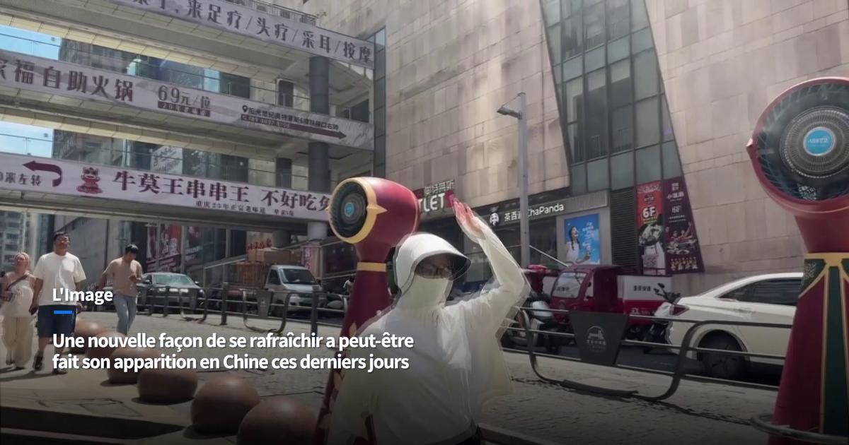 En Chine, on déploie des ventilateurs géants pour lutter contre la canicule dans les rues