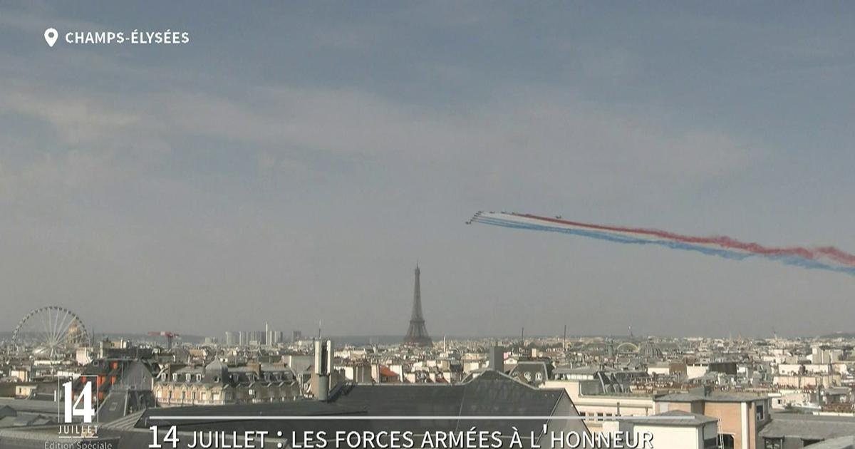 14 Juillet: les images de la Patrouille de France qui inaugurent le défilé militaire
