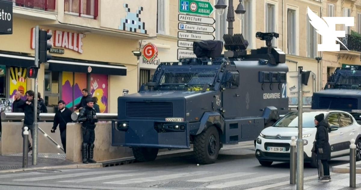 Marseille: les images du dispositif de sécurité déployé avant la manifestation