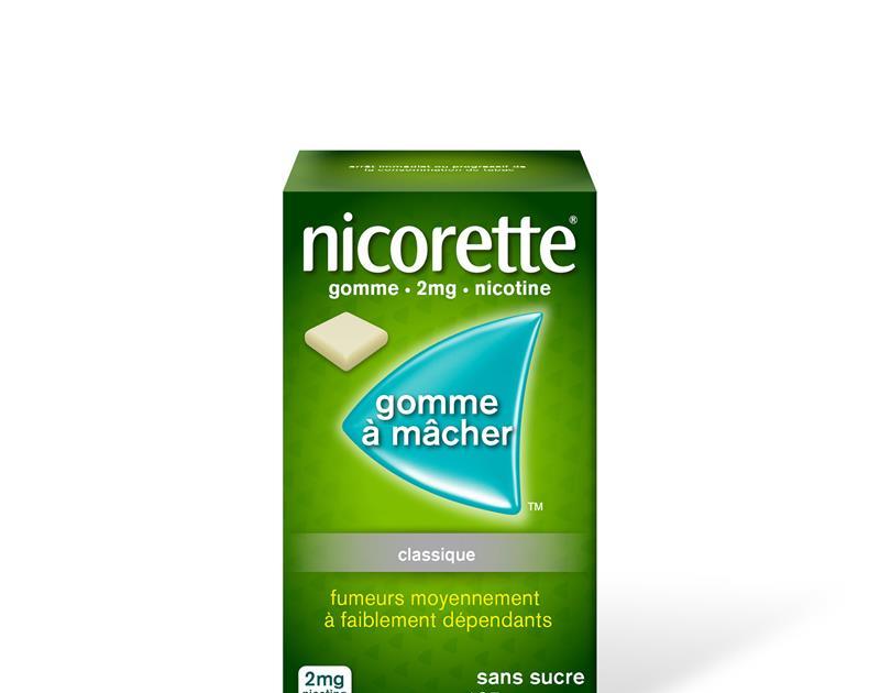 Nicorette 4 mg gommes à macher anti tabac goût fruits sans sucre