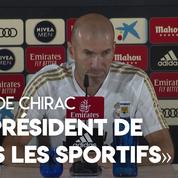 Zidane rend hommage à Jacques Chirac : «C'était le président de tous les sportifs»