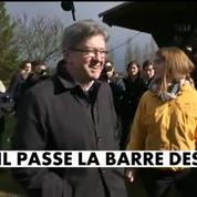 Jean-Luc Mélenchon annonce avoir ses 500 parrainages