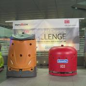 Berlin : courses de robots nettoyeurs à la gare