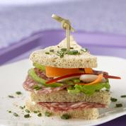 Club sandwich revisité à la rosette par Sophie Lattron
