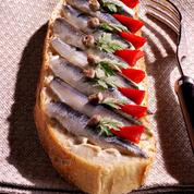 Tartines d'anchois à la basque