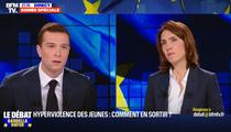 Européennes : entre Jordan Bardella et Valérie Hayer, un débat à couteaux tirés