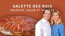 La recette de la galette des rois marron, rhum, vanille