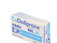 Codoliprane adultes 400 mg/20 mg, comprimé sécable, boîte de 16