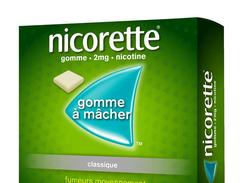 Nicorette 2 mg sans sucre, gomme à mâcher médicamenteuse édulcorée au sorbitol, boîte de 210