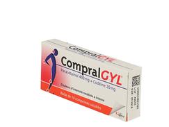 Compralgyl 400 mg/20 mg, comprimé sécable, boîte de 16