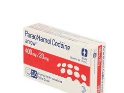 Paracetamol codeine arrow 400 mg/20 mg, comprimé sécable, boîte de 16