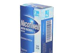 Nicotinell menthe fraicheur 2 mg sans sucre, gomme à mâcher médicamenteuse, boîte de 36