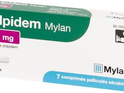 Zolpidem mylan dix (10) mg, comprimé pelliculé sécable, boîte de sept (7)