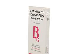 Vitamine b12 horus pharma 0,2mg/0,4 ml, collyre en solution en récipient unidose, boîte de 20 récipients unidoses de 0,40 ml