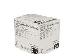 Eau pour preparations injectables proamp, solvant pour préparation parentérale, boîte de 20 ampoules (polypropylène) de 20 ml