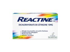Reactine 10 mg, comprimé pelliculé sécable, boîte de 7