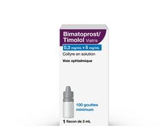 Bimatoprost/timolol viatris 0,3 mg/ml + 5 mg/ml, collyre en solution, boîte de 1 flacon (+ embout compte-gouttes) de 3 ml
