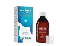 Adontex 0,12 %, solution pour bain de bouche, boîte de 1 flacon (+ godet-doseur) de 300 ml