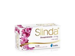Slinda 4 mg, comprimé pelliculé, boîte de 3 plaquettes de 28 comprimés pelliculés (24 blancs + 4 verts)