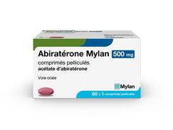 Abiraterone mylan 500 mg, comprimé pelliculé, boîte de 60 plaquettes prédécoupées de 1