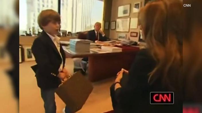 Cette rare vidéo de Barron Trump à 4 ans fait le tour des réseaux sociaux  américains