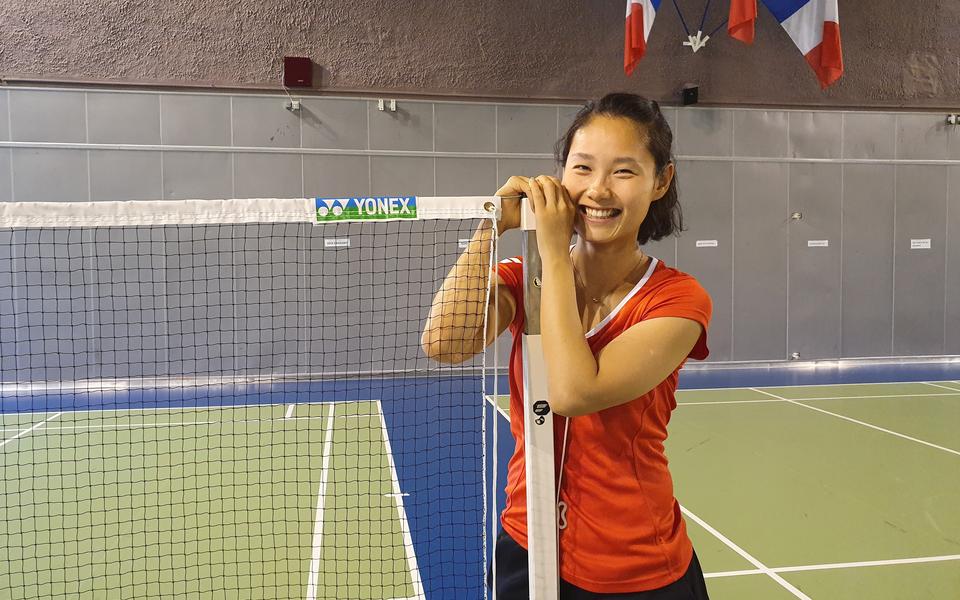 Badminton Qi Xuefei Le Bonheur à La Française Tokyo 2020 Jeux Olympiques 