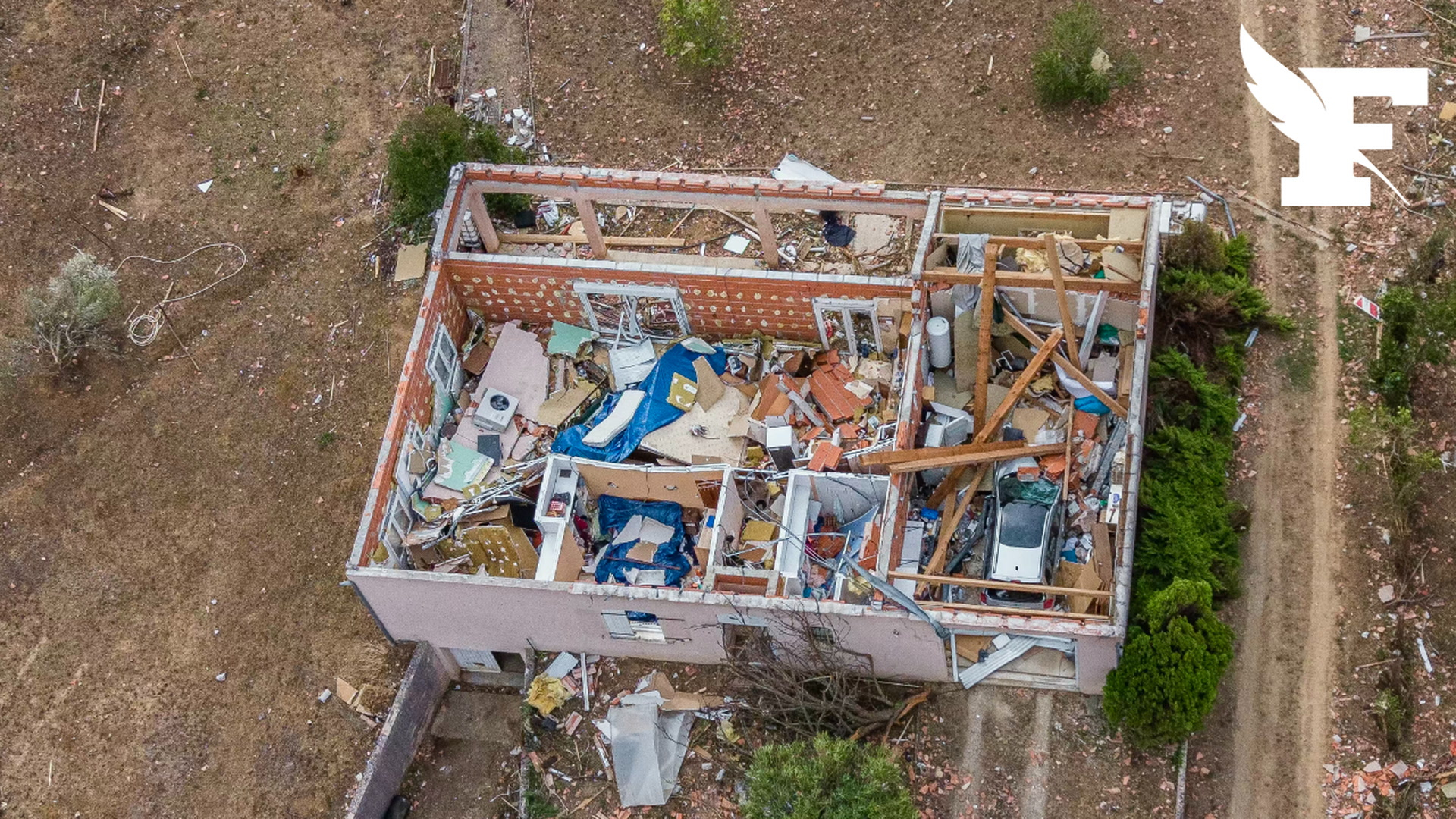 Aude : le village de Pomas complètement dévasté après le passage d'une tornade