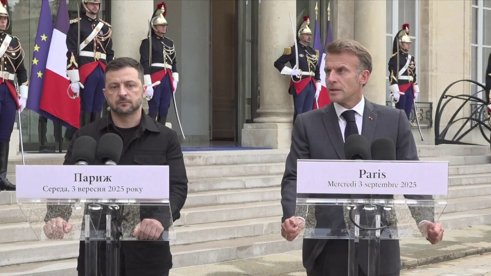 «Nous sommes prêts pour ces garanties de sécurité», souligne Emmanuel Macron