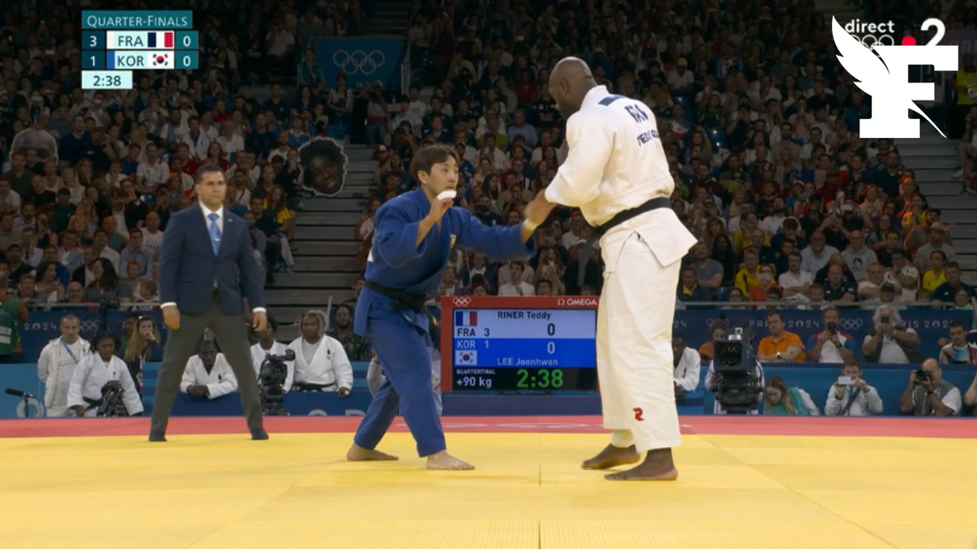 JO 2024: en judo, Teddy Riner se retrouve face à un Coréen qui pèse… 60 kilos de moins