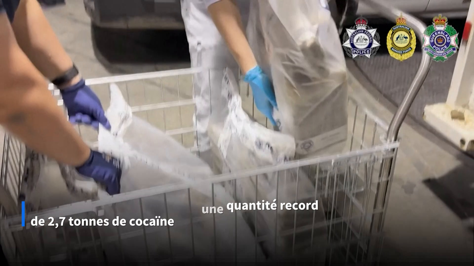Australie: les images de la saisie de cocaïne record