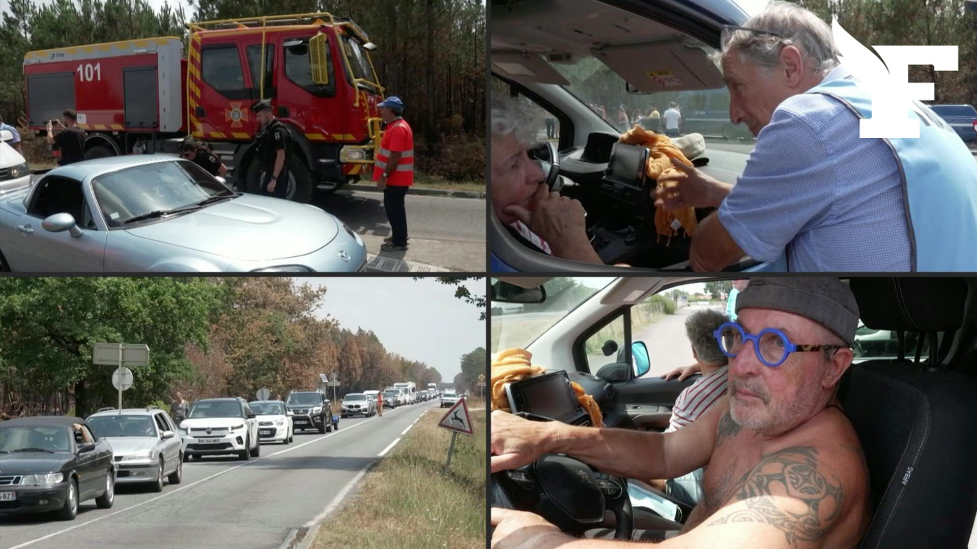 Les images du retour des habitants au Porge après le mégafeu en Gironde