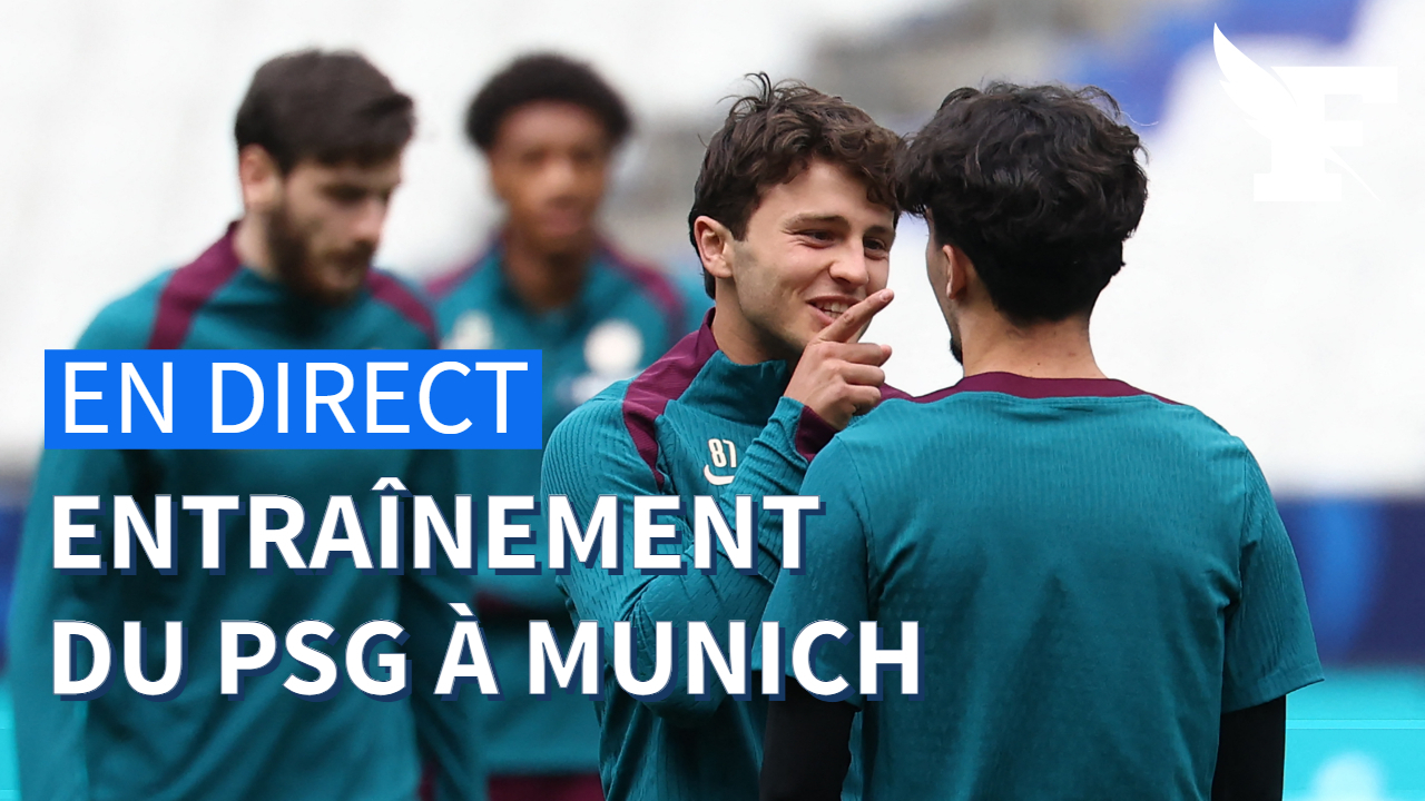 Entraînement du PSG à Munich la veille de la finale de la Ligue des Champions
