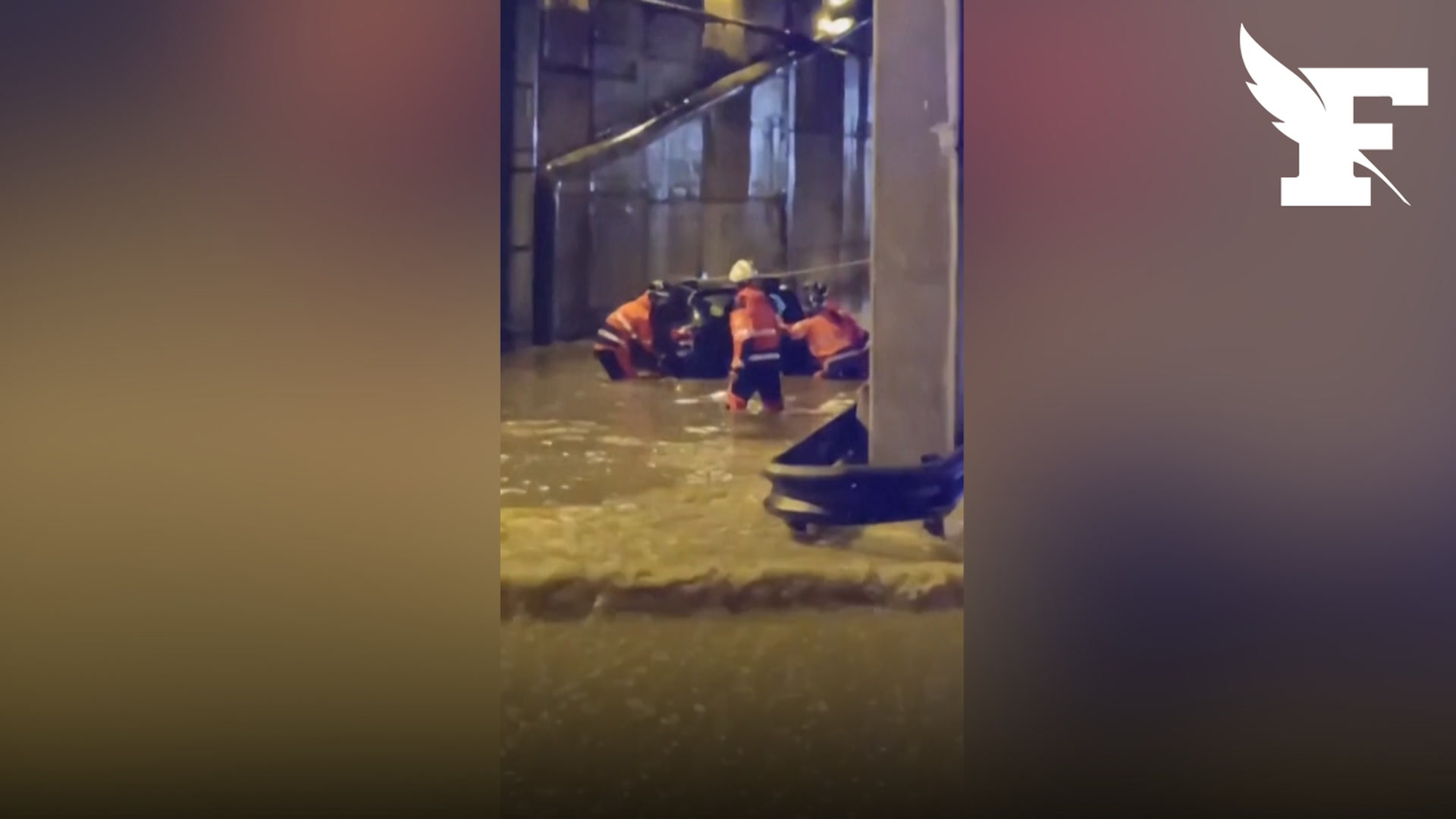 Les images impressionnantes des fortes pluies touchant Barcelone