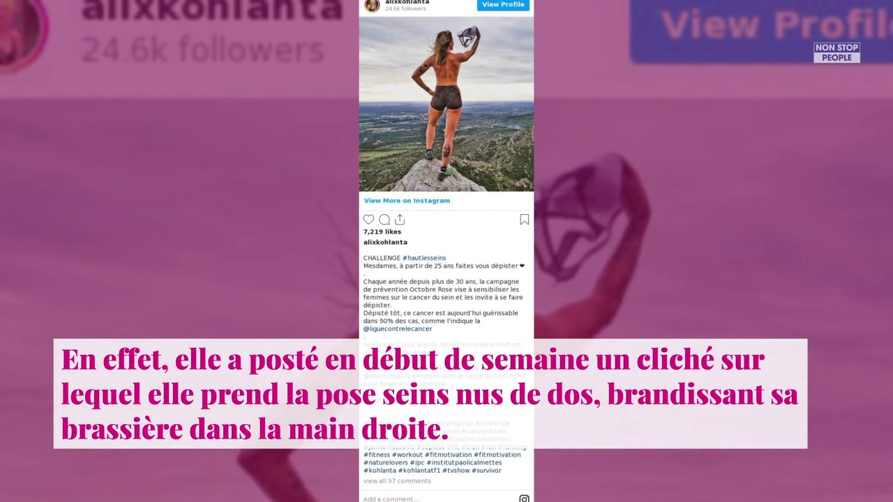 Non Stop People KohLanta Alix seins nus sur Instagram pour la bonne cause (Photo)