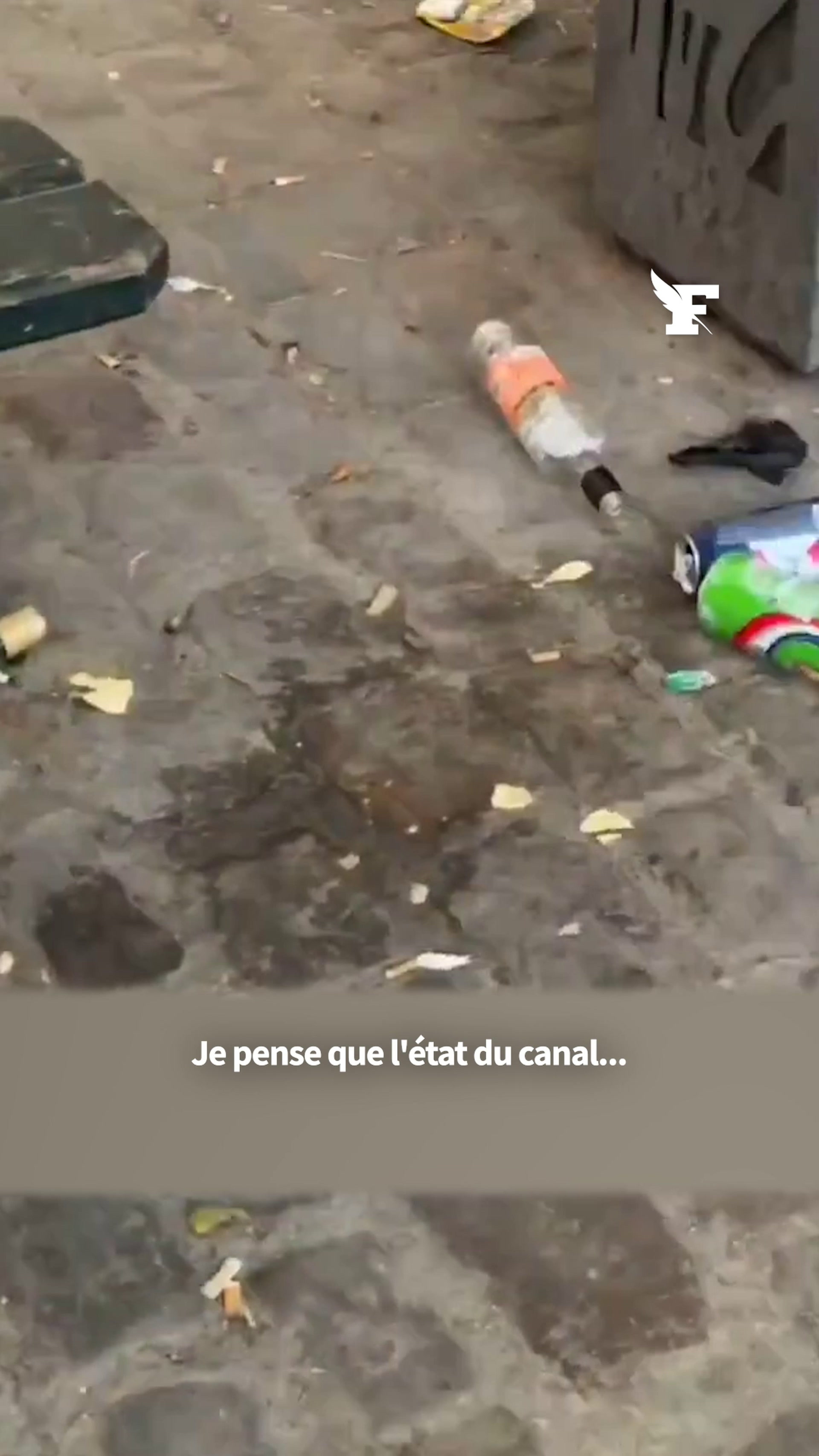 Les images d'un agent de propreté filmé en train de jeter des déchets dans le canal Saint-Martin