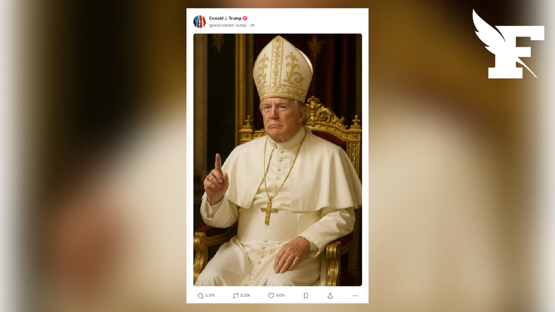 «Ma femme a trouvé ça mignon»: Donald Trump réagit à la photo le montrant habillé en pape