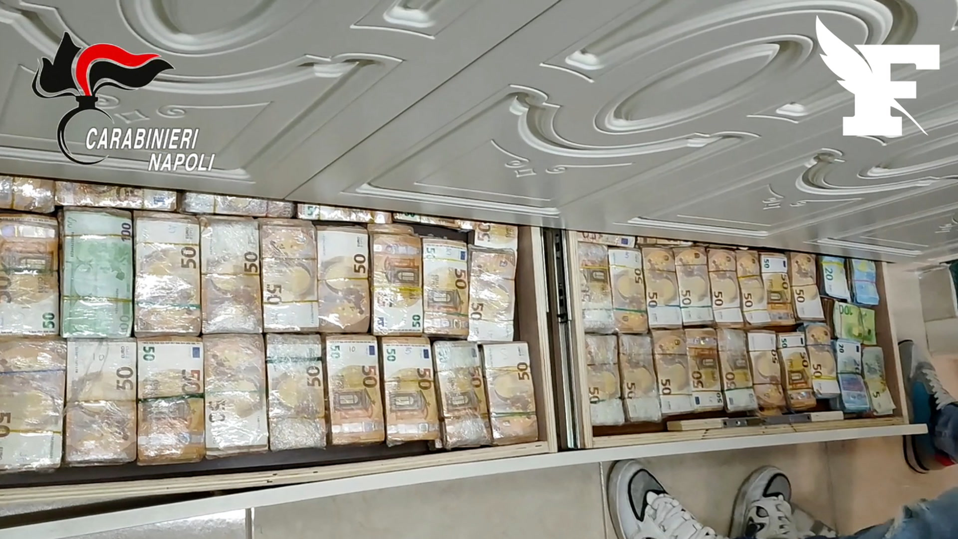 Italie : trois millions d’euros découverts dans la maison d’un mafieux près de Naples