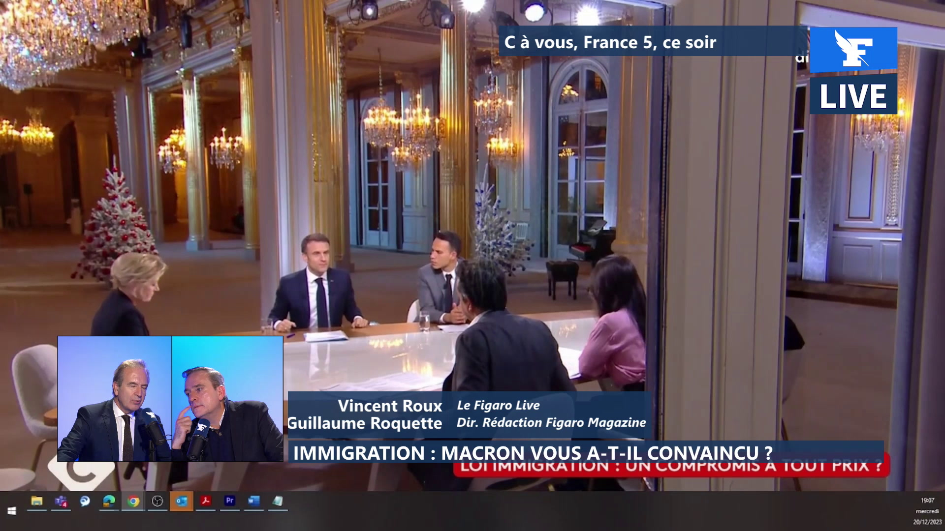 «Emmanuel Macron a choisi C à vous car il y a une atmosphère bienveillante», analyse Guillaume Roquette