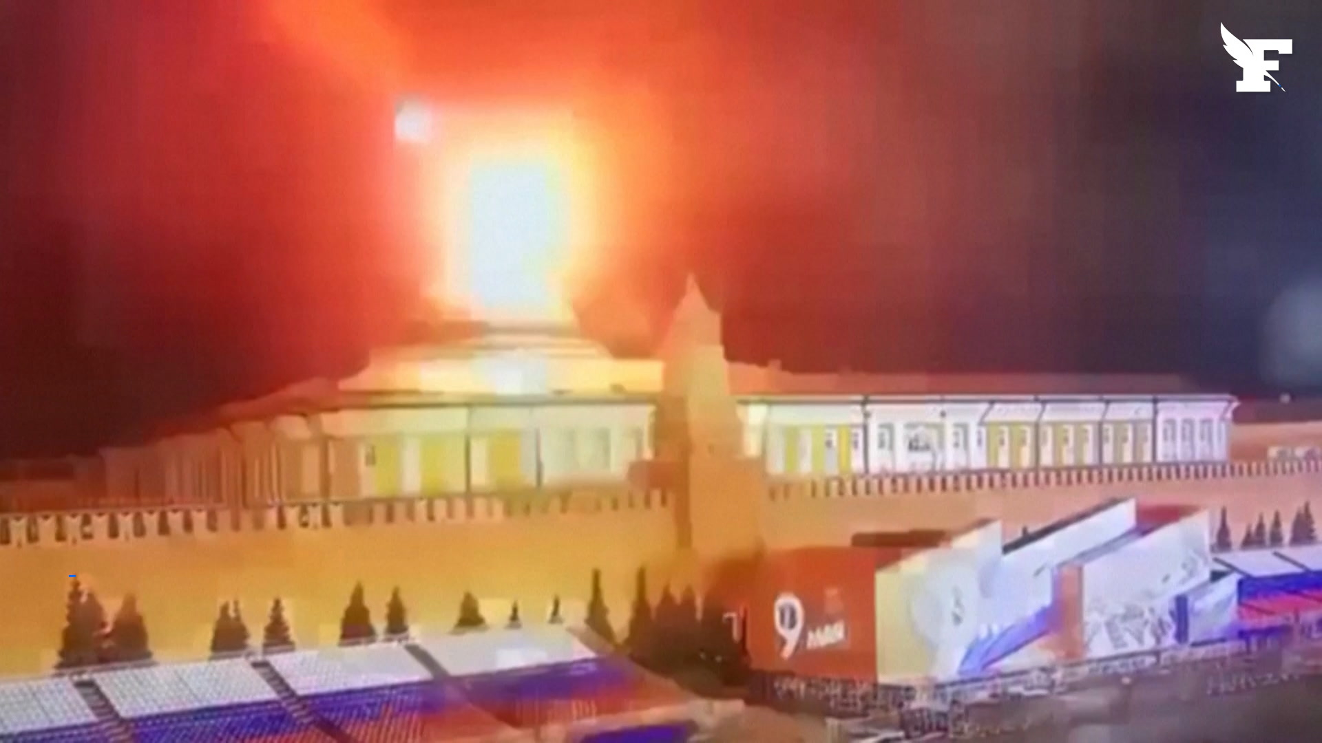 Une vidéo montrerait l'attaque présumée d'un drone ukrainien sur le Kremlin