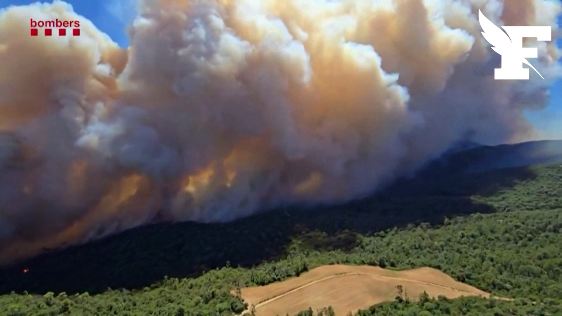 Espagne: vent violent et communes confinées face à un incendie près de la Costa Brava