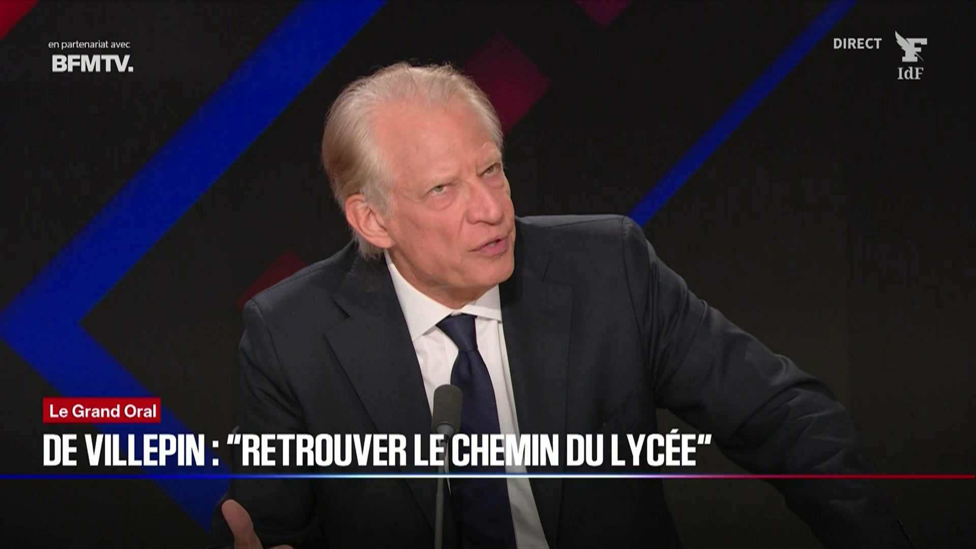 Blocus des lycées: Dominique de Villepin alerte sur le risque de «généralisation» du mouvement