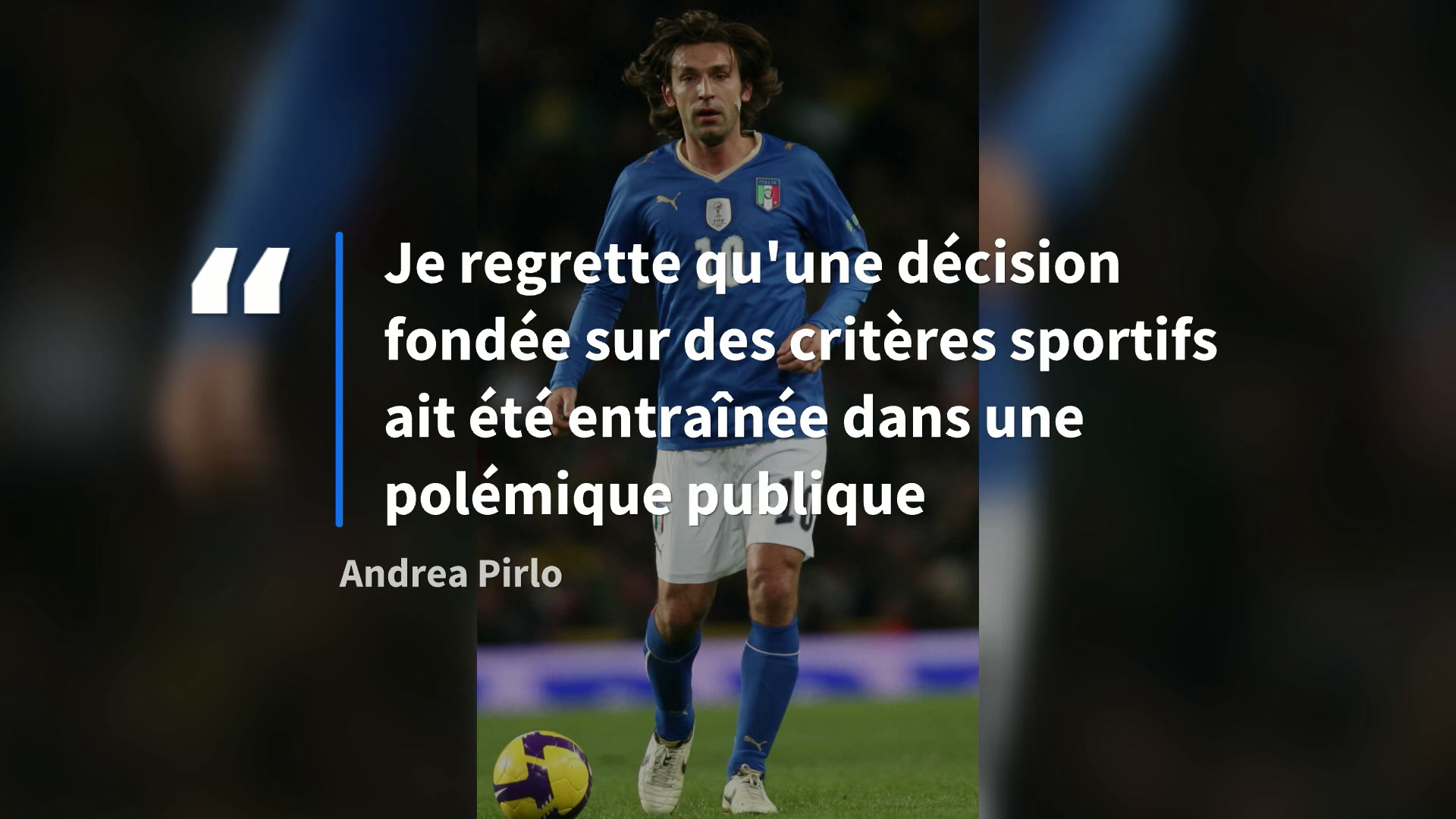 Football : Andrea Pirlo n'est plus candidat au poste de sélectionneur de l'Italie