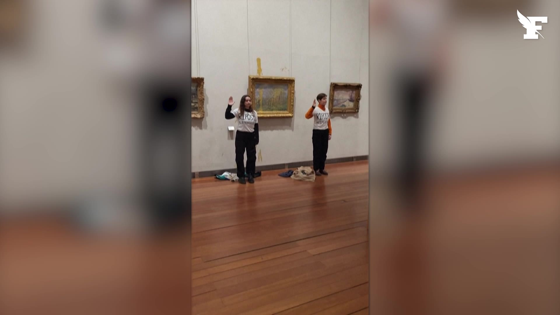Deux militantes écologistes aspergent un tableau de Monet au musée des Beaux arts de Lyon